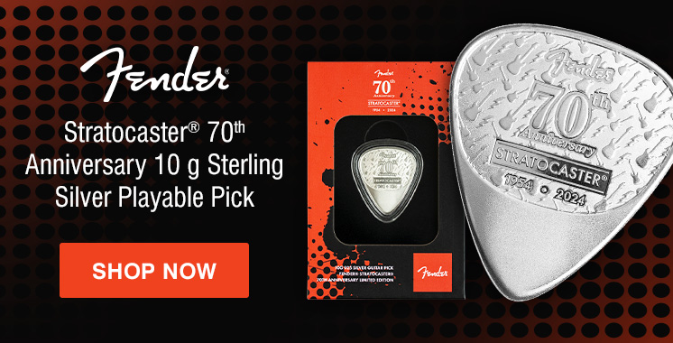 10 g Silver Fender Stratocaster Pick